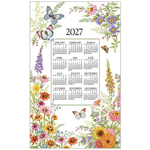 garden walk, 2027 Calendar Towels