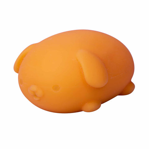 Closeup of orange NeeDoh Funky Pup