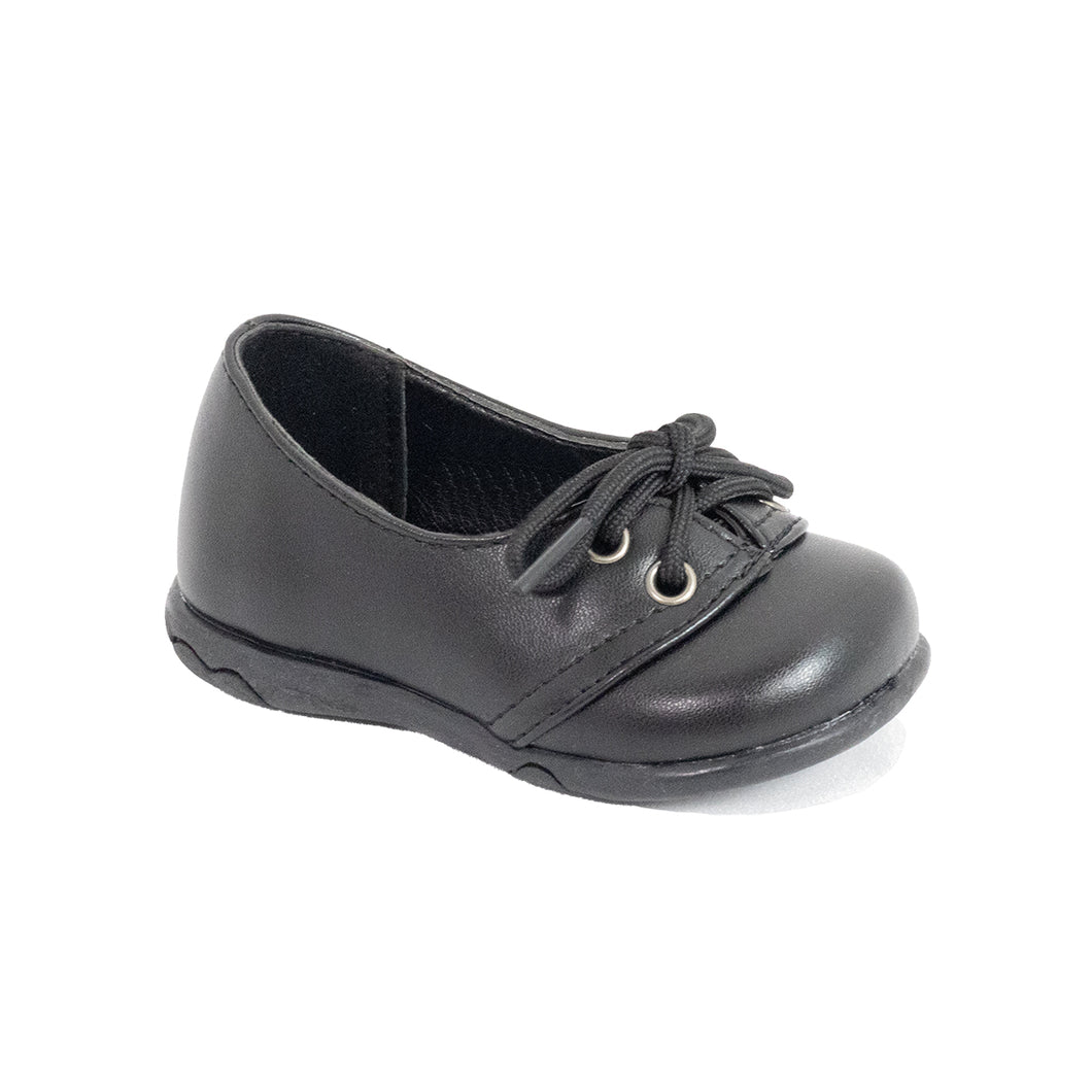 Infant Girls' Expressions Black Tie Shoes FS2420