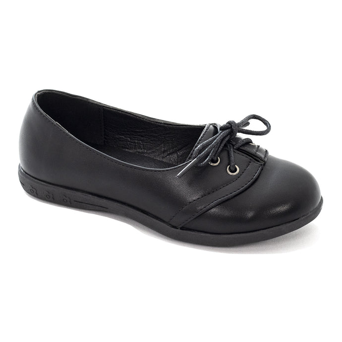 Girl's Expressions Black Tie Shoes