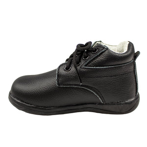 Footsteps Junior Hi-Top Black Tie Shoe FS6000 INF