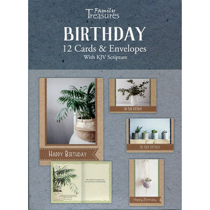 House Plants Birthday Boxed Cards FT22598