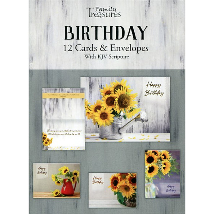 Sunflowers Birthday Boxed Cards FT22599
