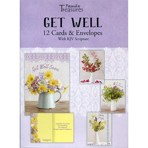 Bouquets of Cheer Get Well Boxed Cards FT22612