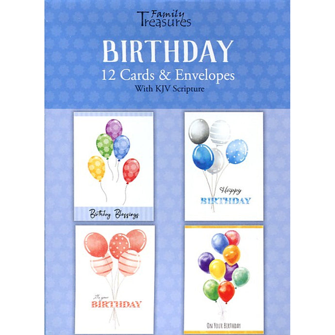 Front of Box of Balloons Birthday Boxed Cards