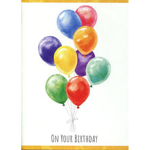 Front of Card 4: Bunch of Colorful Balloons, On Your Birthday