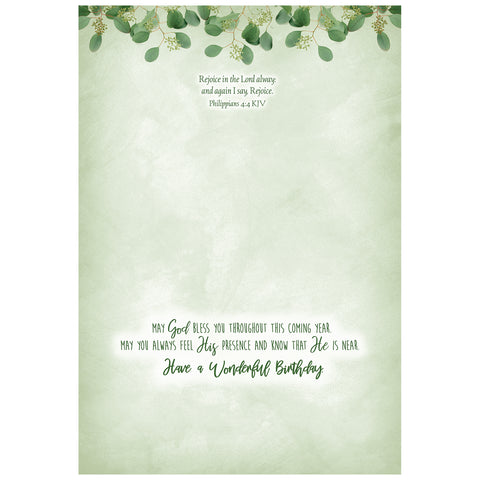 Eucalyptus Birthday Boxed Cards FT22693 inside card 2