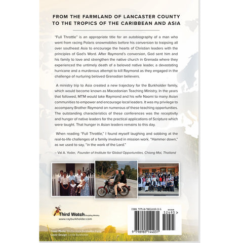 Full Throttle by Raymond Burkholder back cover