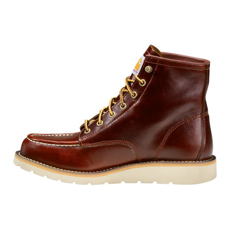 Carhartt men's 6-inch moc toe wedge boot instep view