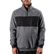 Gray Men's 1/4 Zip Work Fleece Sweatshirt WF2