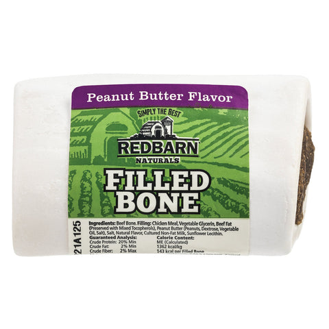 Filled Bone for Dogs Natural Peanut Butter Flavor - Small