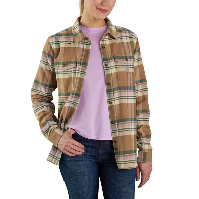 Flaxseed Women's Tencel Fiber Relaxed Fit Long-Sleeve Flannel Shirt 106447