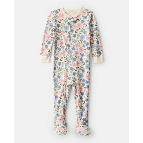 Toddler Girl 100% Cotton Snug Fit Footie 1-Piece Pajamas 2U027410