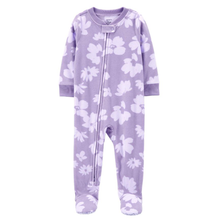 Floral Girls' Leopard Fleece Footie Pajamas 