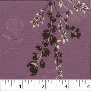 Purple, Floral Fashion Print Fabric CA182