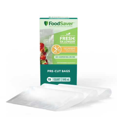 FoodSaver 19-Count Pre-Cut Quart Bags