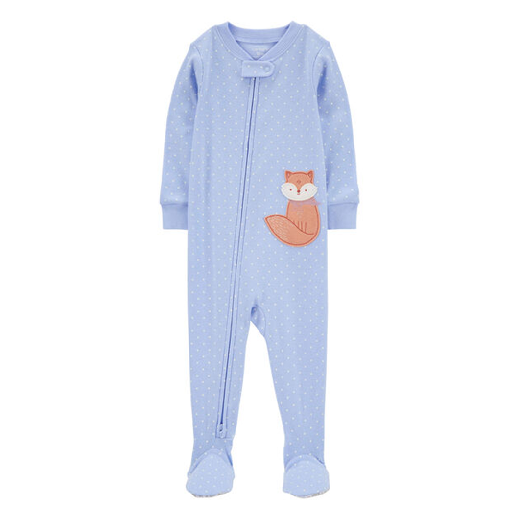 Fox Toddler Girl's Fleece Footie Pajamas