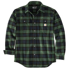 frosted balsam, Men's Big and Tall Loose Fit Heavyweight Flannel Long-Sleeve Plaid Shirt 106356