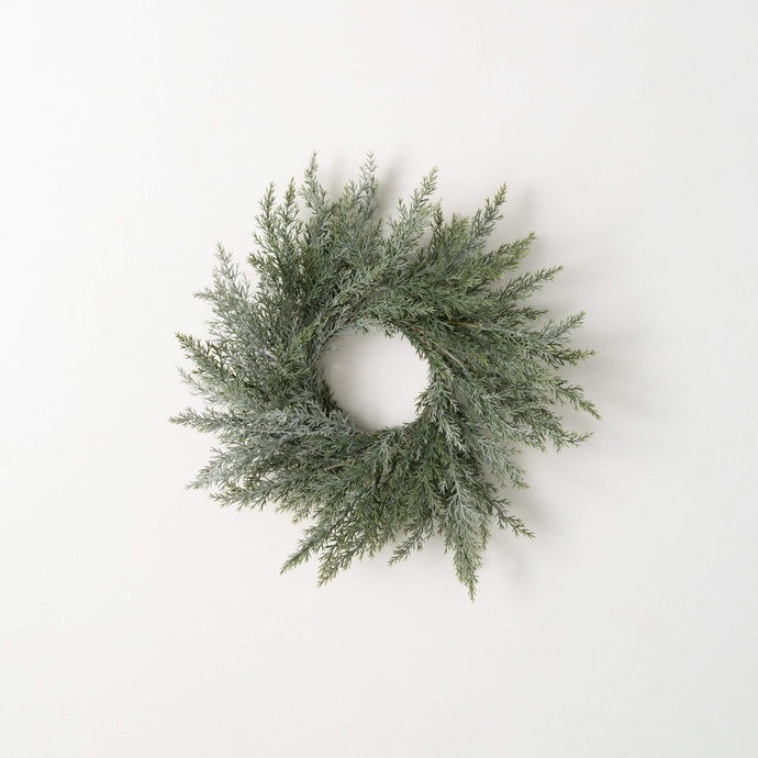 Frosted Cedar Mini Wreath WR965