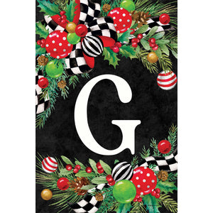 Christmas Swag Monogram Flag G