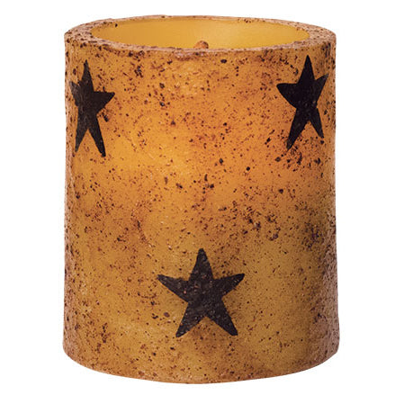 LED Star Pillar Candle with Timer G8421