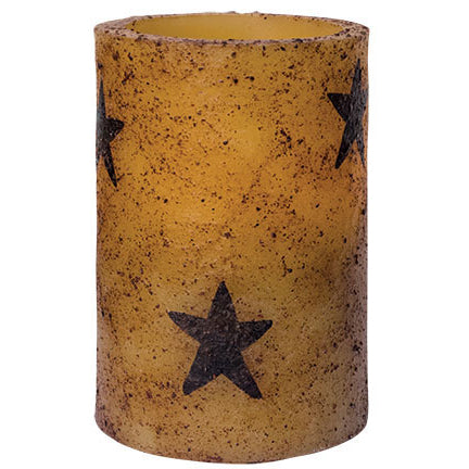 LED Star Pillar Candle with Timer G8421