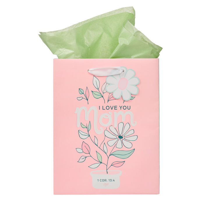 Front of I Love You Mom Gift Bag GBA397