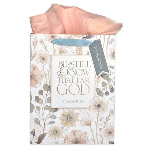 Be Still and Know Peach Meadow Gift Bag Psalm 46:10 GBA458