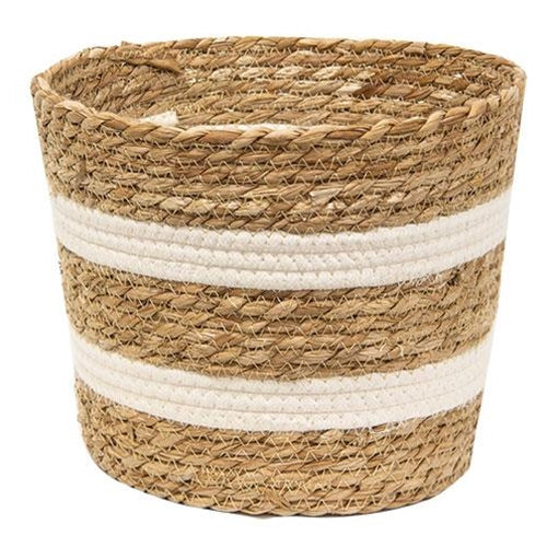 Jute & Cotton Round Basket GBB9308S