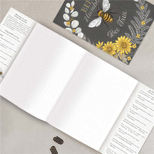 Legacy Bee Humble Bee True gratitude gatefold journal open to show pages