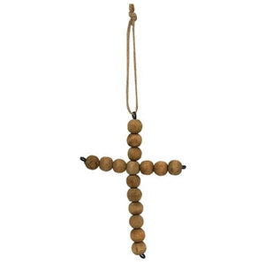 Natural Bead Hanging Cross GMX8371