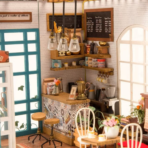 Simon's Coffee DIY Miniature Dollhouse Kit DG109