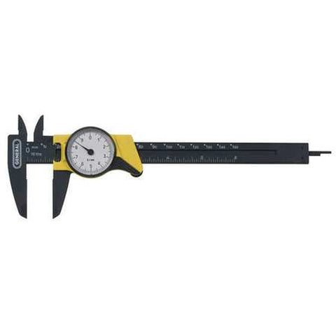 4-Way Dial Caliper 0 - 6 in 0.01 in 64th 1-1/2 in Plastic White Matte