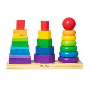 Closer view of Geometric Stacker Toddler Toy 567 