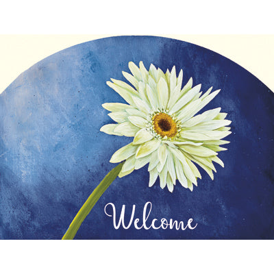 Spring & Summer Outdoor Decor Plaque White Gerbera