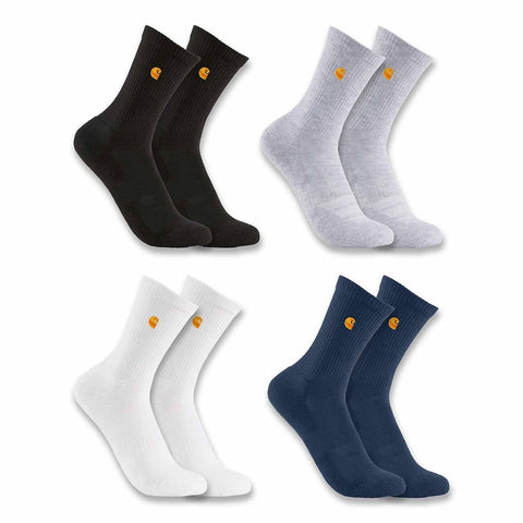 Girl's Midweight Embroidered Crew Sock 4-Pack SC2254J