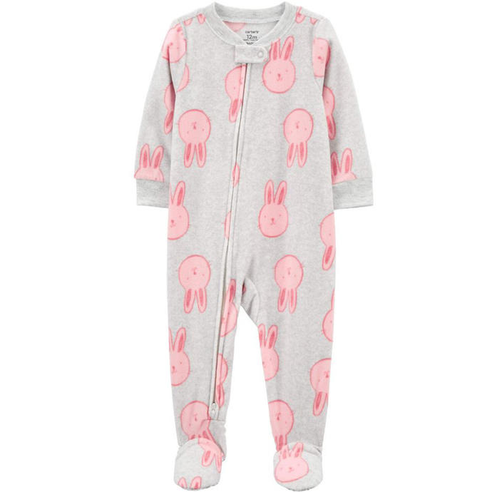 Girls 1-Piece Animals Fleece Footie Pajamas R313010