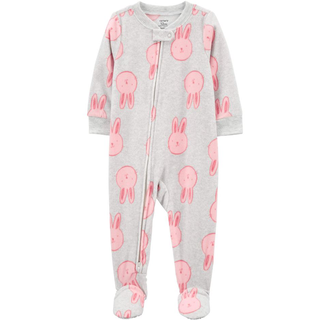 Girls 1-Piece Animals Fleece Footie Pajamas R313010