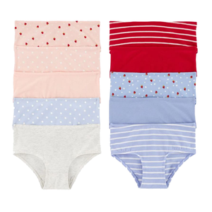 Girls' 10-Pack Strawberry Brief Stretch Cotton Undies R168910