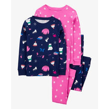 Girls' 4-Piece Ice Skate & Snowflake Pajama Set 3R926310