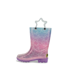 Girls' Glitter Stars Lighted Rain Boot 24128251 A