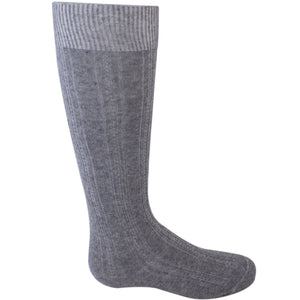 Gray girl's knee-high sock