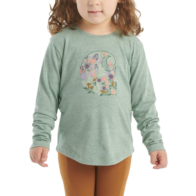 Girls' Long-Sleeve Floral C T-Shirt CA7062