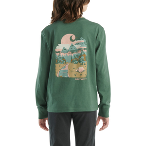 Girls' Long Sleeve Mountain T-Shirt CA7068 Back