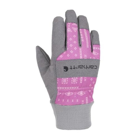 Girls' Synthetic Suede Knit Cuff Glove GW0836J