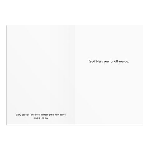 Ministry Appreciation card- God bless you