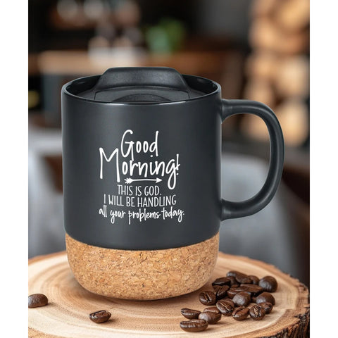 Good Morning Cork Bottom Mug 4696