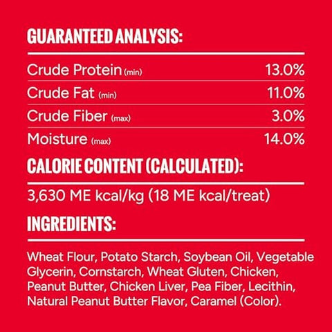 Triple Flavor Stacks Treats for All Dogs with Chicken and Peanut Butter 3.5 oz