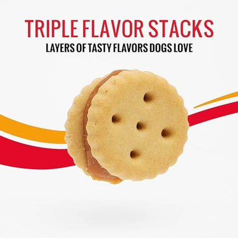 Triple Flavor Stacks Treats for All Dogs with Chicken and Peanut Butter 3.5 oz