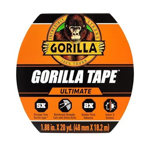 Gorilla Black Ultimate Tape 20yd - 5x Stronger